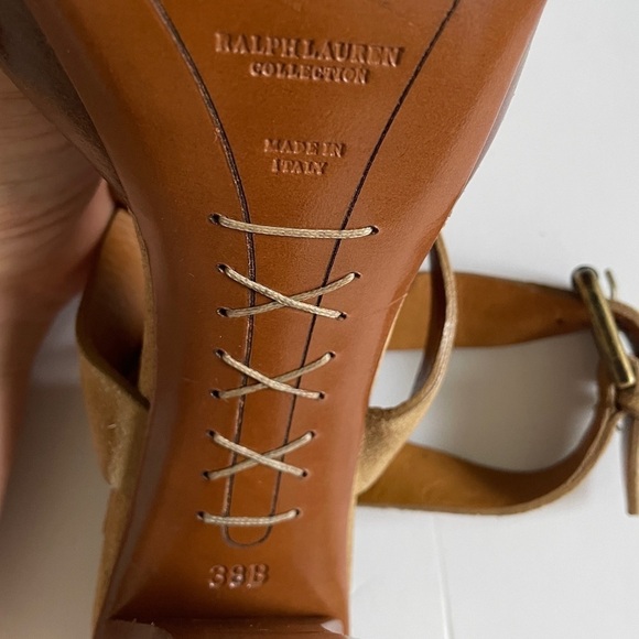 Ralph Lauren Collection suede high heel sandals size 8 - Picture 8 of 16